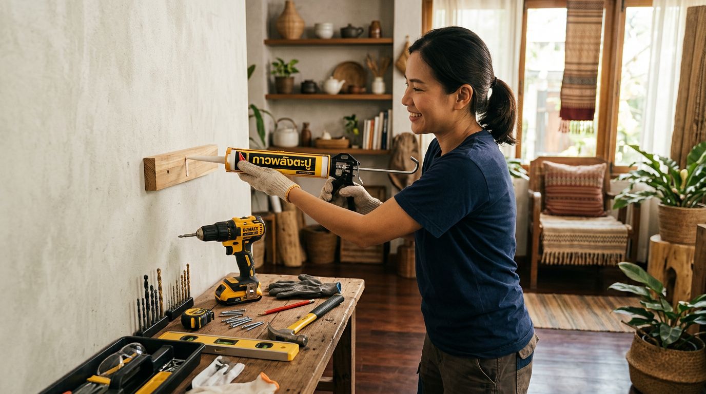 กาวพลังตะปู ใช้ยังไงให้แน่น ติดได้กับอะไรบ้าง และเมื่อไหรที่ไม่ควรใช้