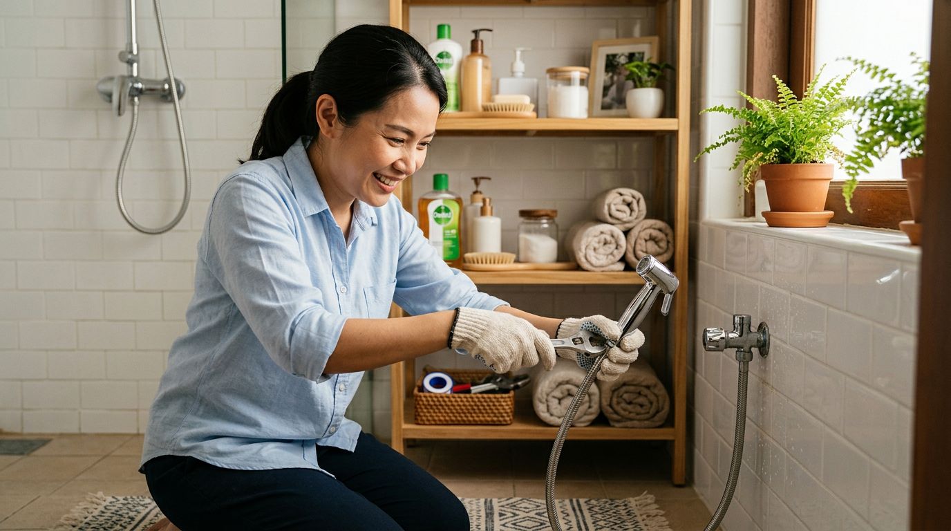 สายฉีดชำระรั่วซึม แก้เองได้ใน 3 ขั้นตอน ไม่ต้องเปลี่ยนใหม่ทั้งอัน
