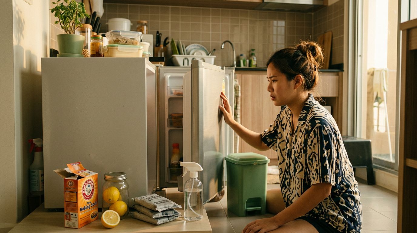 ตู้เย็นคอนโดมีกลิ่นเหม็นอับ สาเหตุอยู่ที่ไหน และของใช้อะไรช่วยแก้ได้จริง